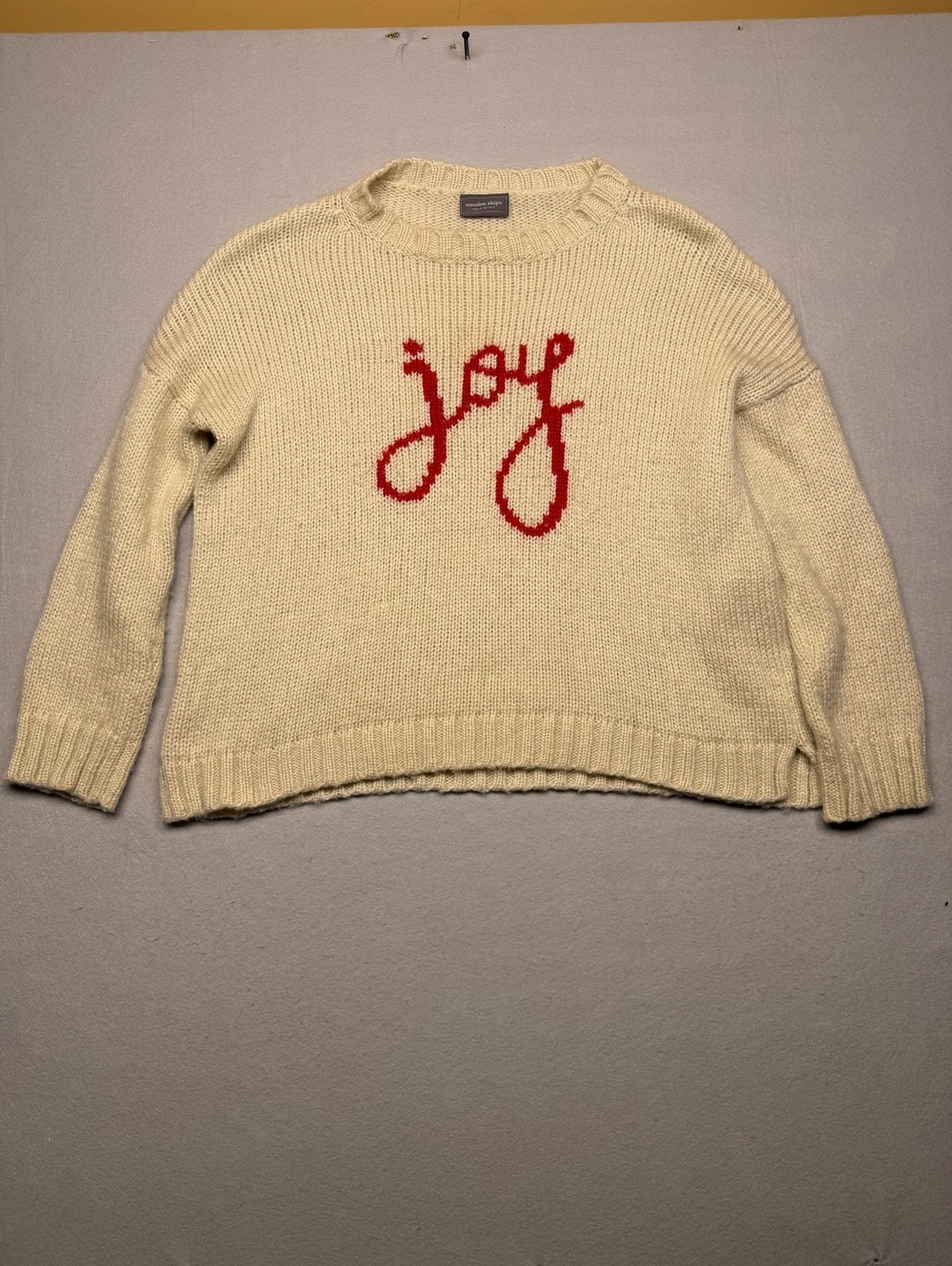 Wooden Ships Wool Blend Sweater Women S/M Cream Joy